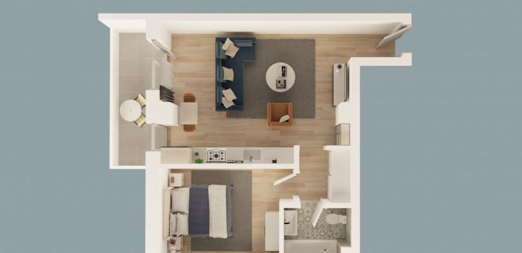 Apartament 2 camere in Mioveni Bloc Nou