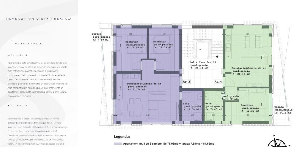 Apartamente cu 3 camere Bdul Republicii 44 Baia Mare
