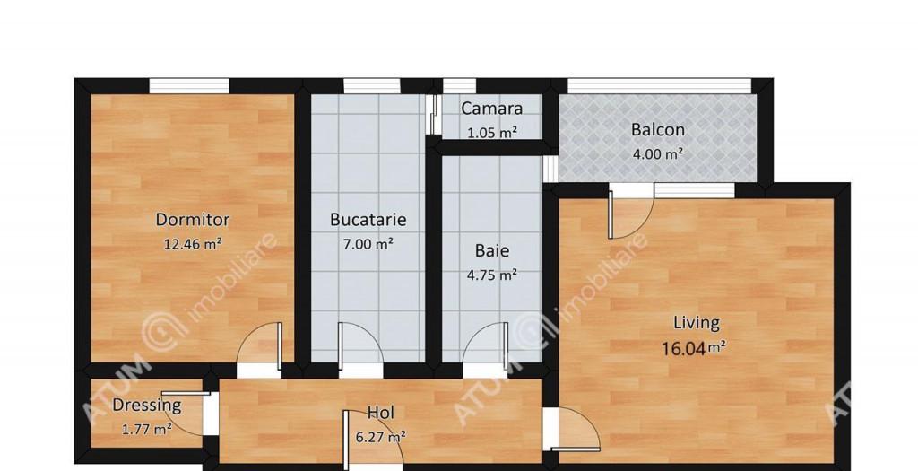 Apartament de 2 camere cu balcon si pivnita zona Vasile Aron