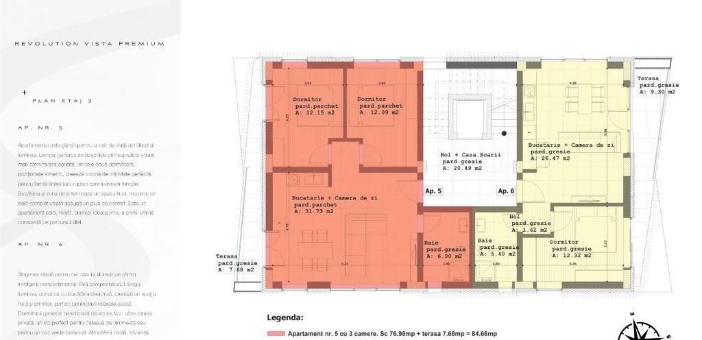 Apartamente cu 2 si 3 camere Bdul Republicii 44