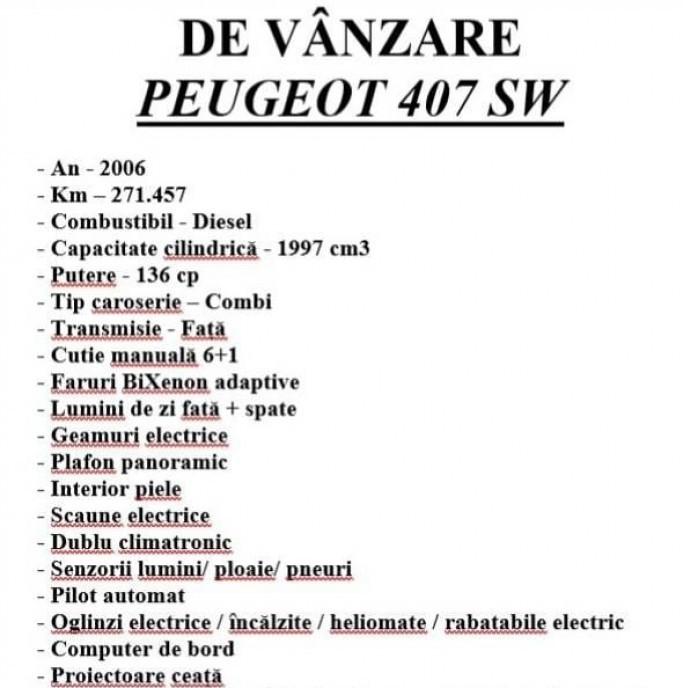 PEUGEOT 407 SW 2 500 eur