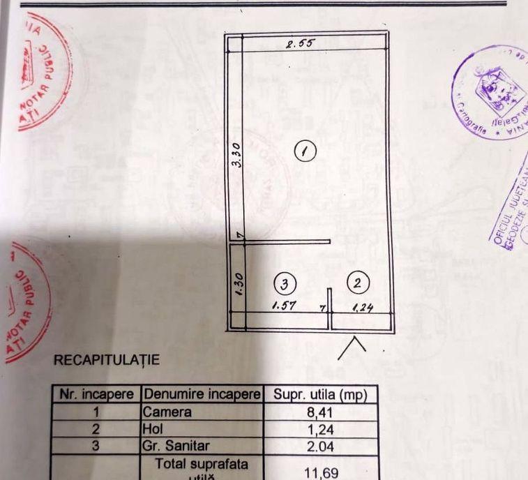 Garsoniera de inchiriat Tiglina 1 - mobilata si ut