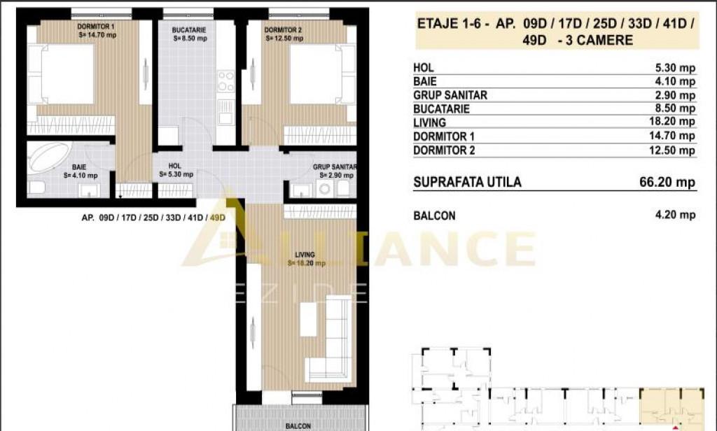 Berceni Oferta Ap 3 camere la plata cash