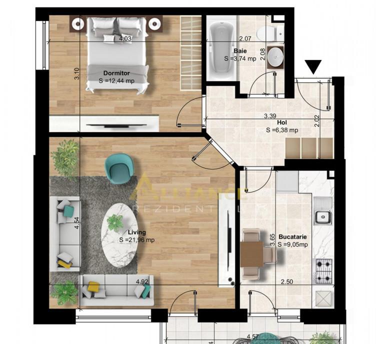 Metrou Berceni 2 camere decomandat