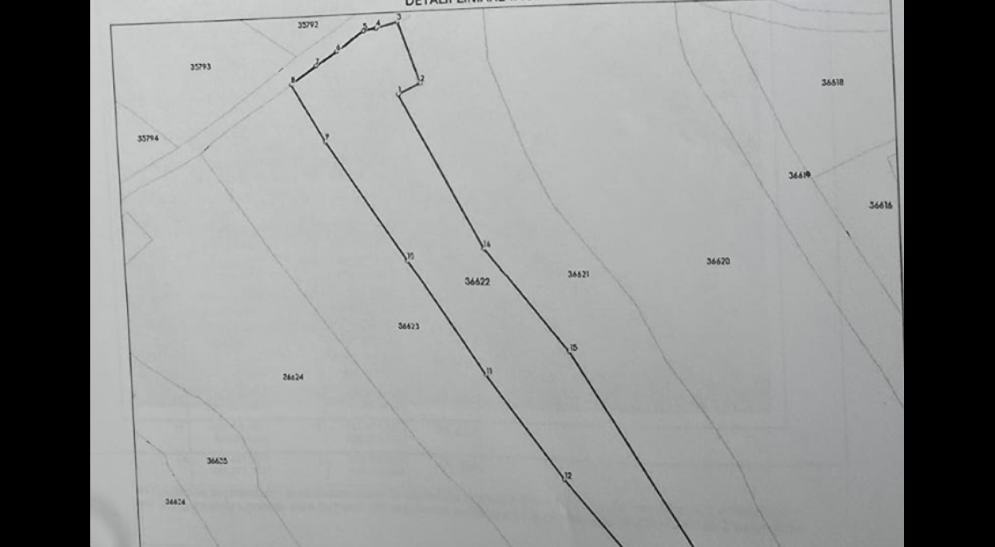 Teren 3 486 mp la drum - Iacobeni Dandoaia - CF cadastru