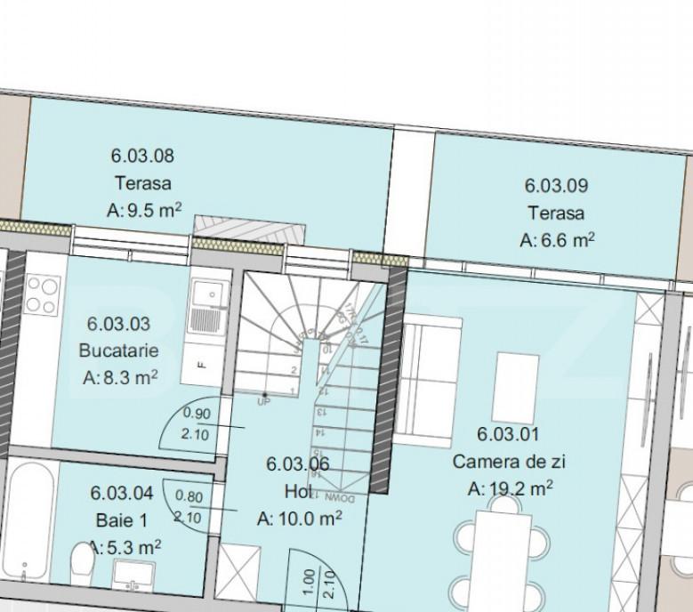 Apartament 2 camere 2 Bai 2 Nivele 71 mp Terasa 16 mp Im