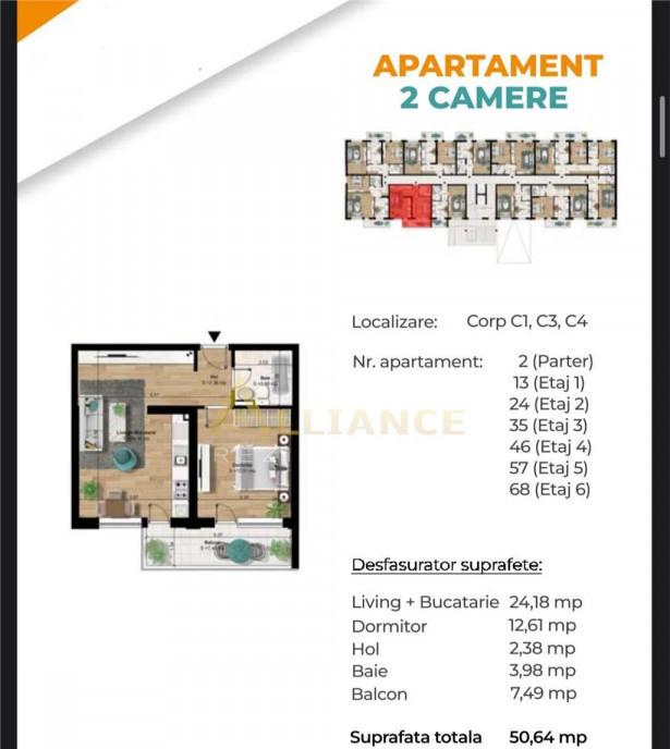 3 Minute Metrou Berceni 2 Camere 89 500eur