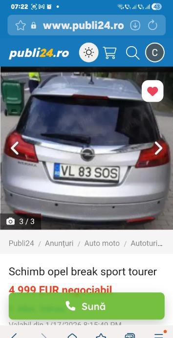 Opel Insignia Tourer Break 5 000 eur