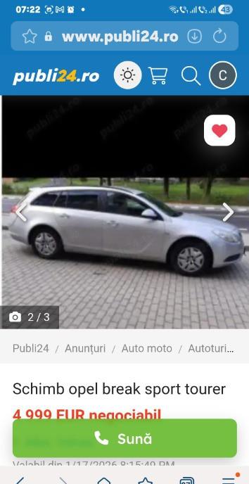 Opel Insignia Tourer Break 5 000 eur