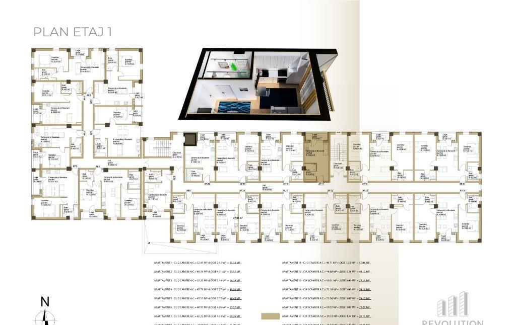 New Apartamente 2 camere Republicii 115 Baia Mare