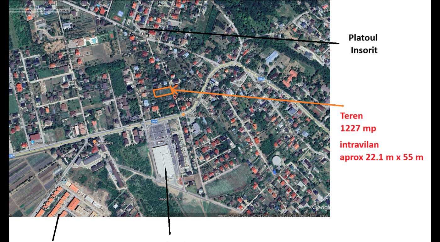 Schimb teren 1227 mp Iasi 4km de Palas Galata Deal Kaufland