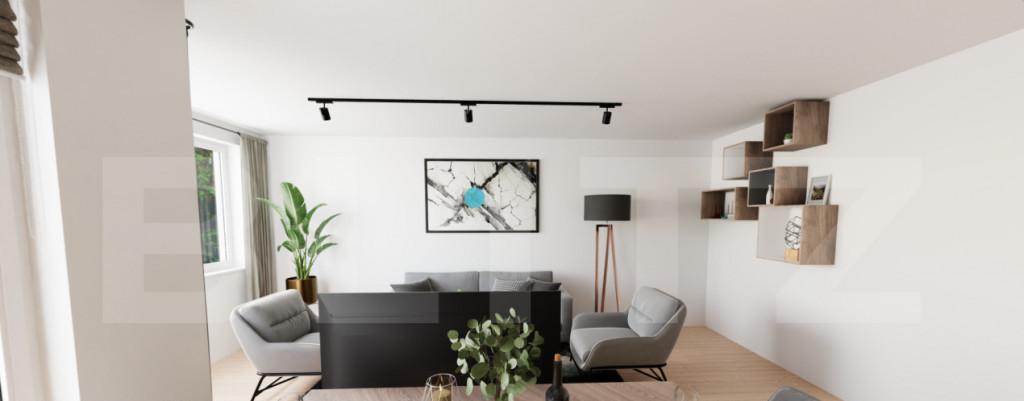 Apartament semifinisat 2 camere 49mp priveliste spectacul