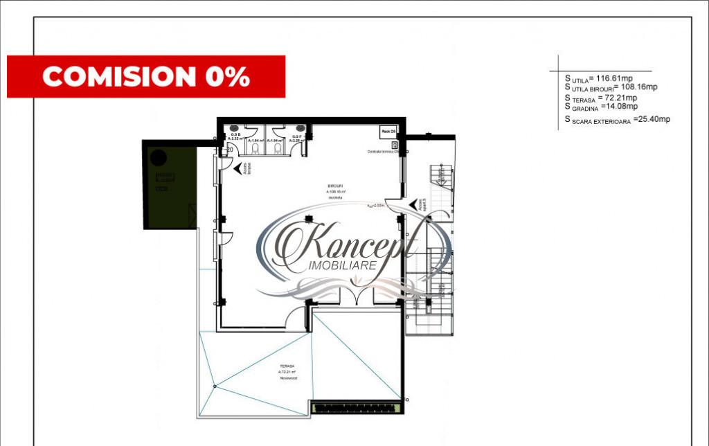 Spatiu de birouri cu terasa si panorama spectaculoasa