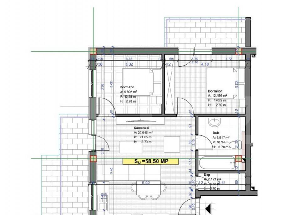 Apartament de 3 camere 59 mp posibilitate garaj zona Terr
