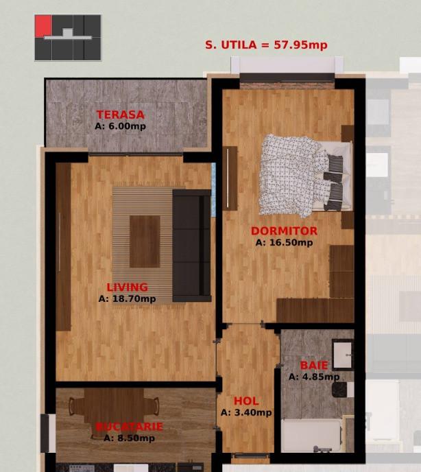 Apartament doua camere Finalizare luna mai 2026 Tva Inclus