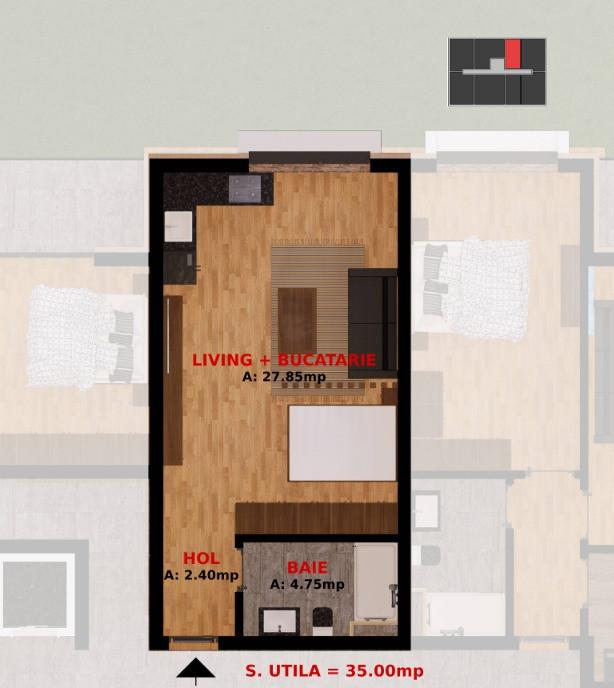 Apartament doua camere Finalizare luna mai 2026 Tva Inclus