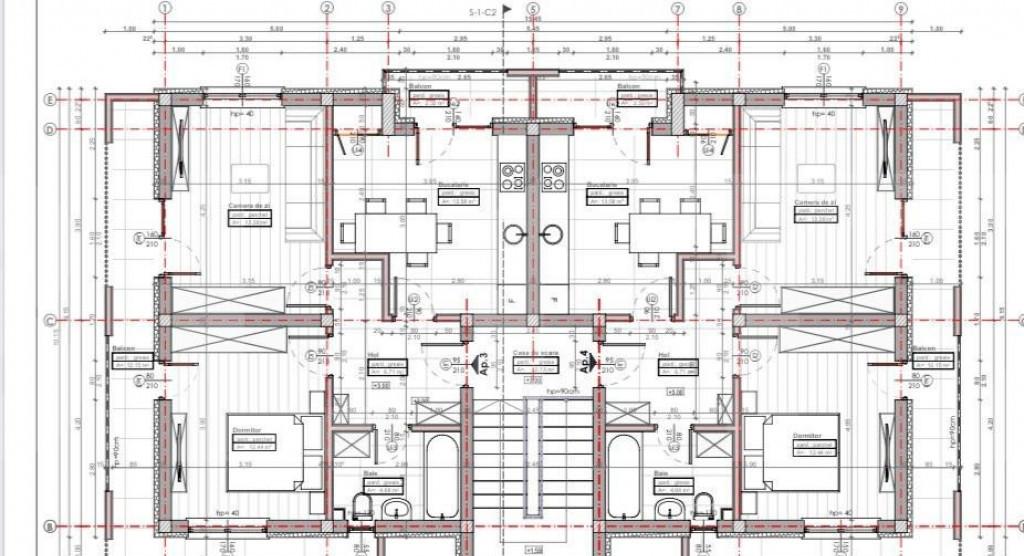 Apartament 3 camere 51 mp curte privata parcare zona case